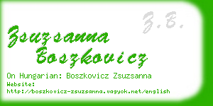 zsuzsanna boszkovicz business card